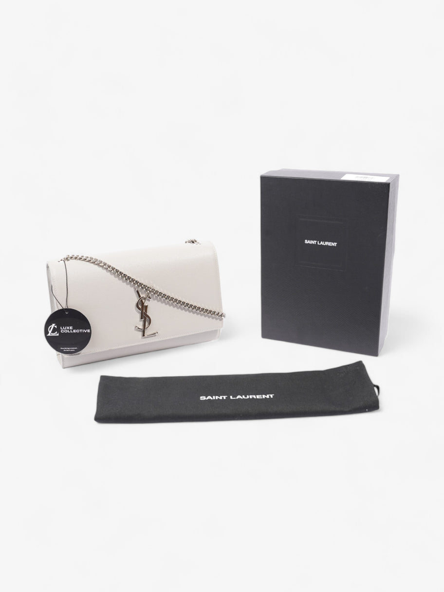 Saint Laurent Kate Grey Grained Leather Medium Image 8