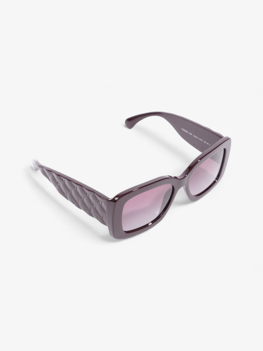 Chanel Rectangle Sunglasses Burgundy Acetate 135mm Image 5