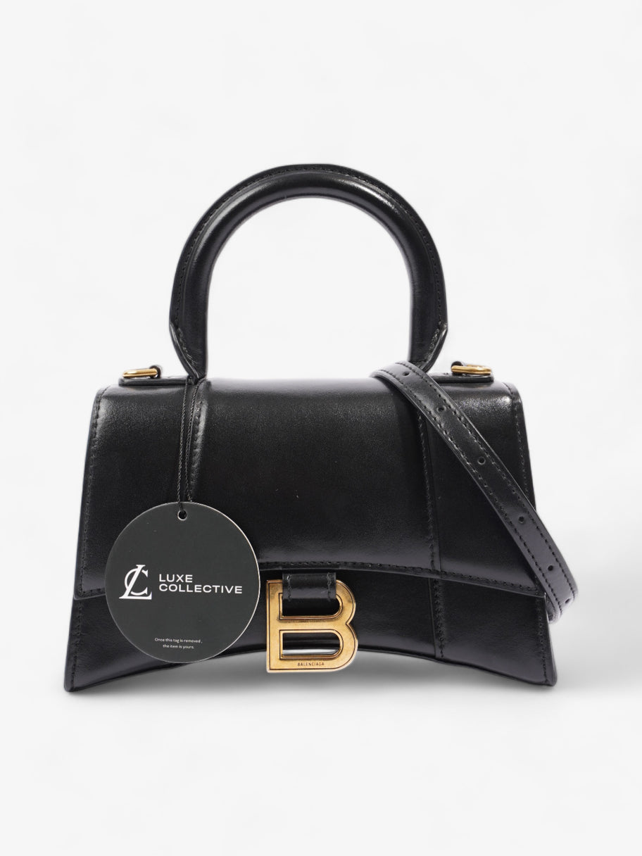 Balenciaga XS Hourglass Black Calfskin Leather Image 7