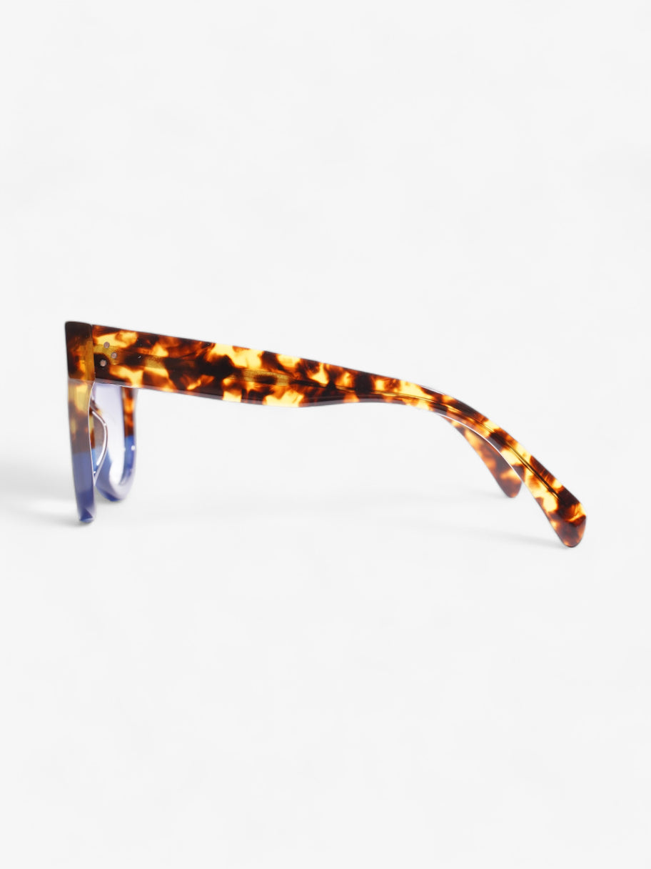 Celine Shadow Sunglasses Havana Brown / Blue Acetate 150mm Image 2