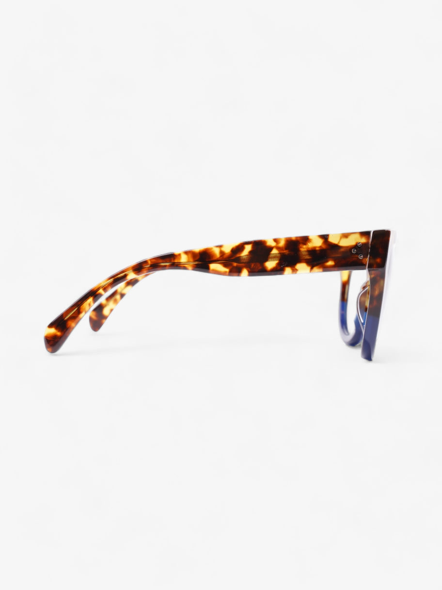 Celine Shadow Sunglasses Havana Brown / Blue Acetate 150mm Image 4