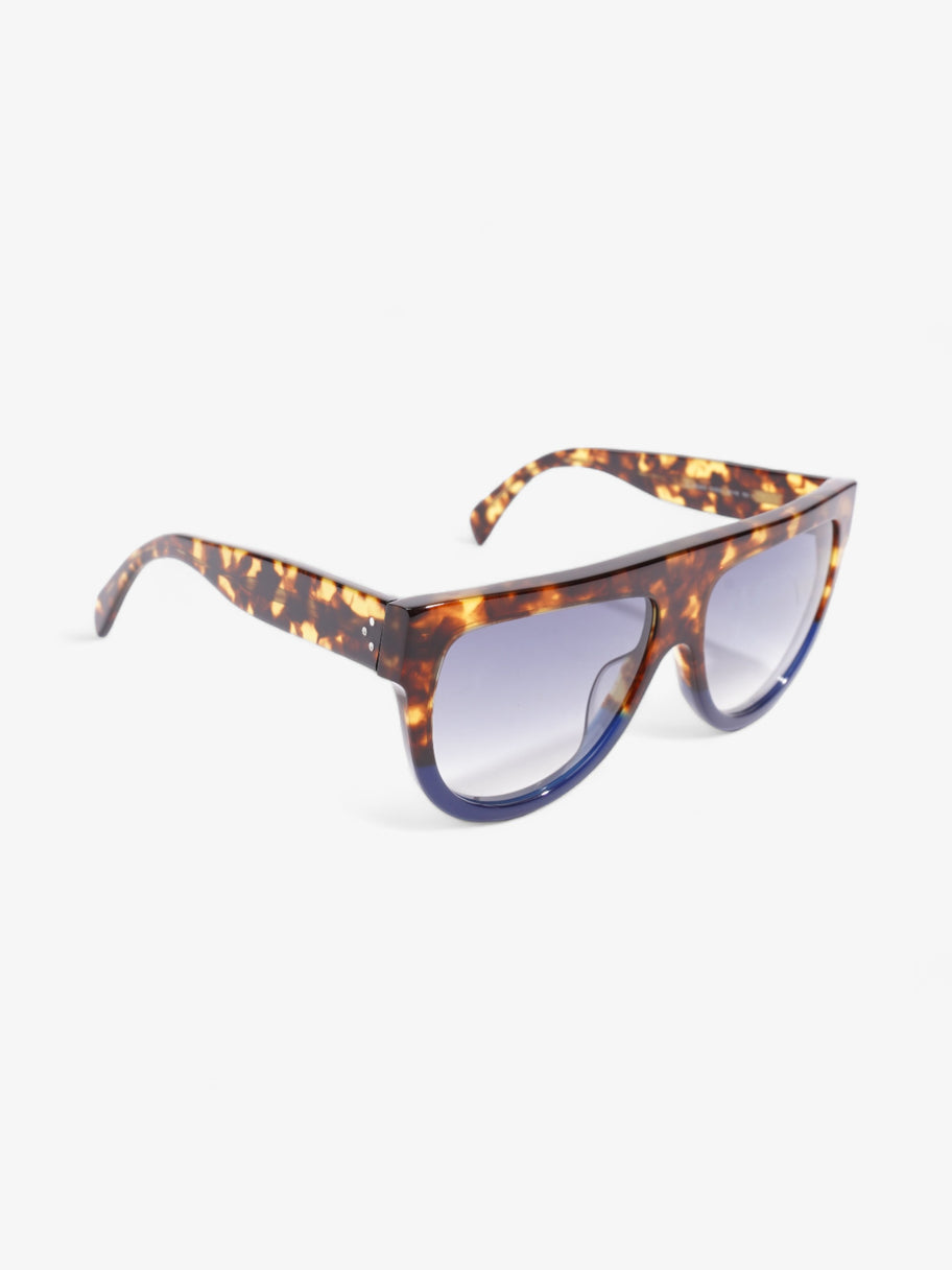 Celine Shadow Sunglasses Havana Brown / Blue Acetate 150mm Image 7