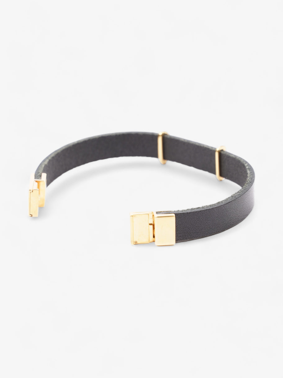 Saint Laurent Opyum Single Wrap Bracelet Black Leather Medium Image 6