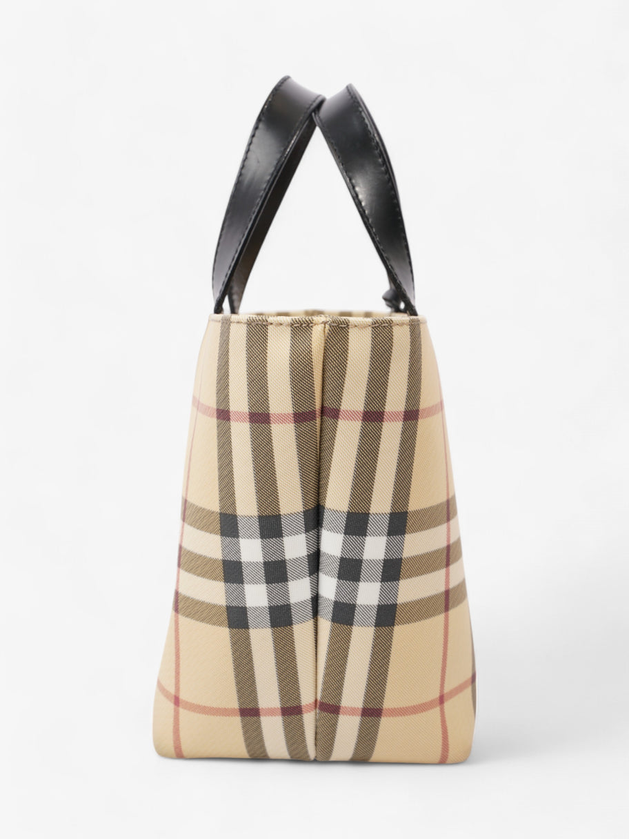 Burberry Check Tote House Check / Black Canvas Small Image 3