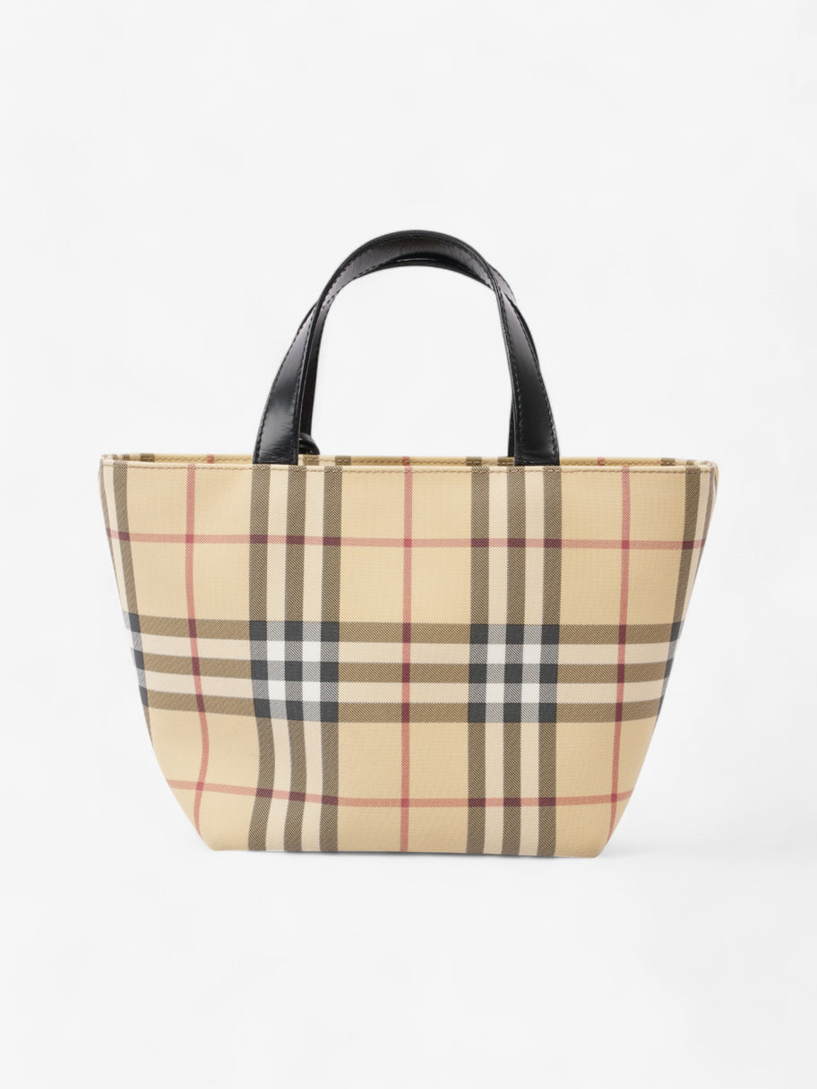 Burberry Check Tote House Check / Black Canvas Small Image 4