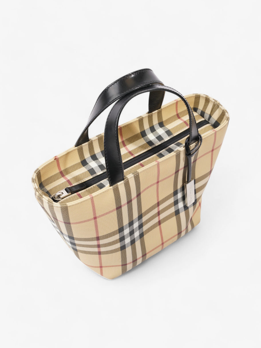 Burberry Check Tote House Check / Black Canvas Small Image 7