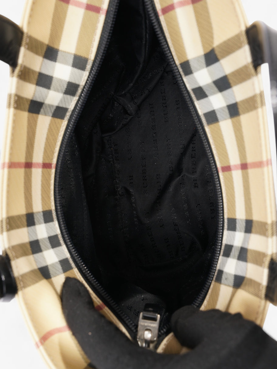 Burberry Check Tote House Check / Black Canvas Small Image 8