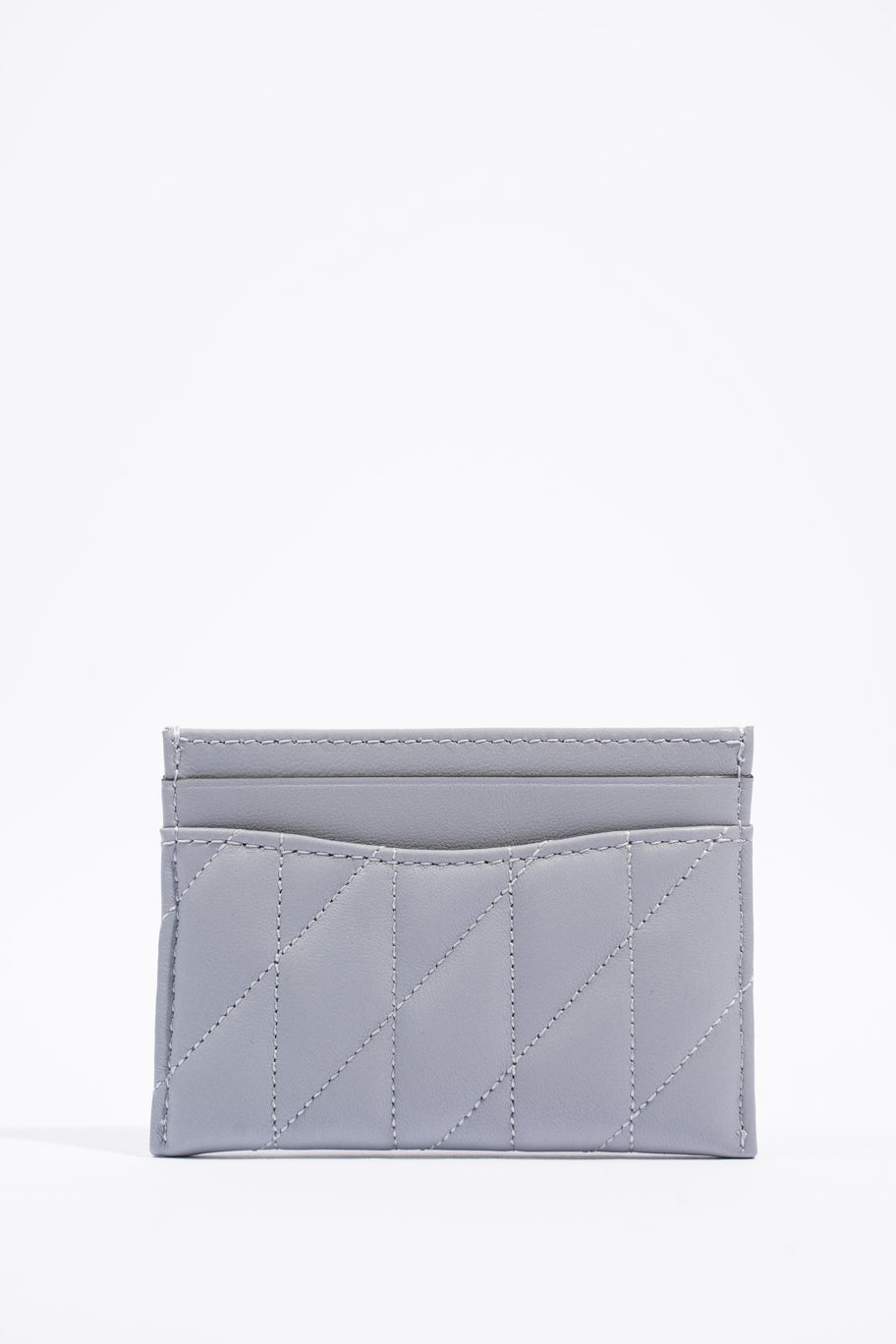 Essential Card Case Grey Lambskin Leather Image 4