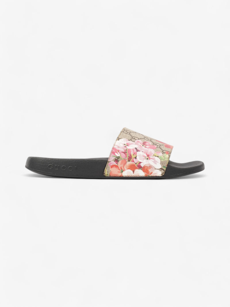  Gucci GG Floral Sliders Beige  / Floral Canvas EU 40 UK 7