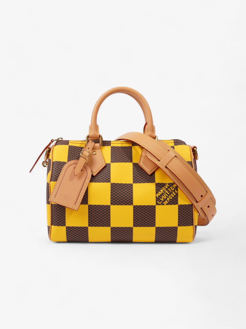  Speedy Bandoulière Damier Pop / Yellow Coated Canvas 25