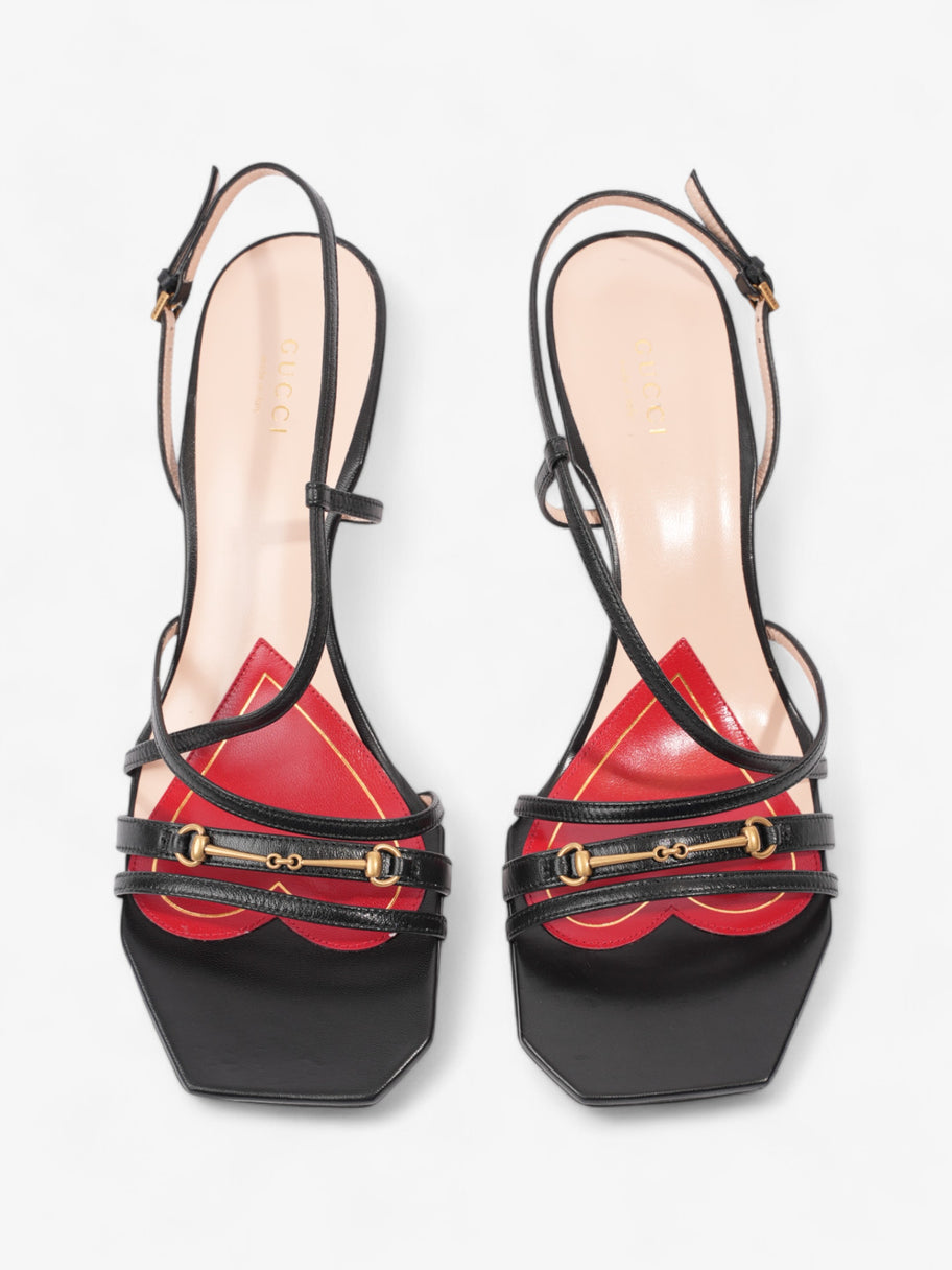 Gucci Victoria Strappy Horsebit Sandals  80 Black / Nude / Red Leather EU 40 UK 7 Image 8