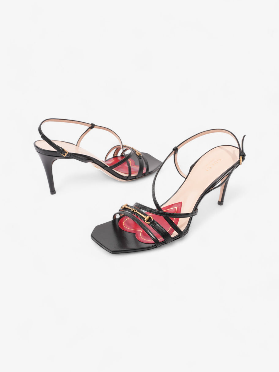 Gucci Victoria Strappy Horsebit Sandals  80 Black / Nude / Red Leather EU 40 UK 7 Image 9