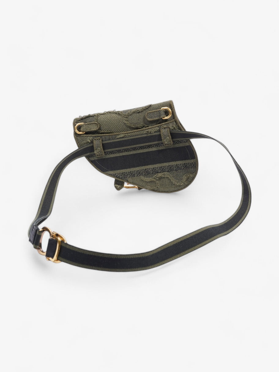 Christian Dior Saddle Belt Bag Green Camouflage Canvas Image 4