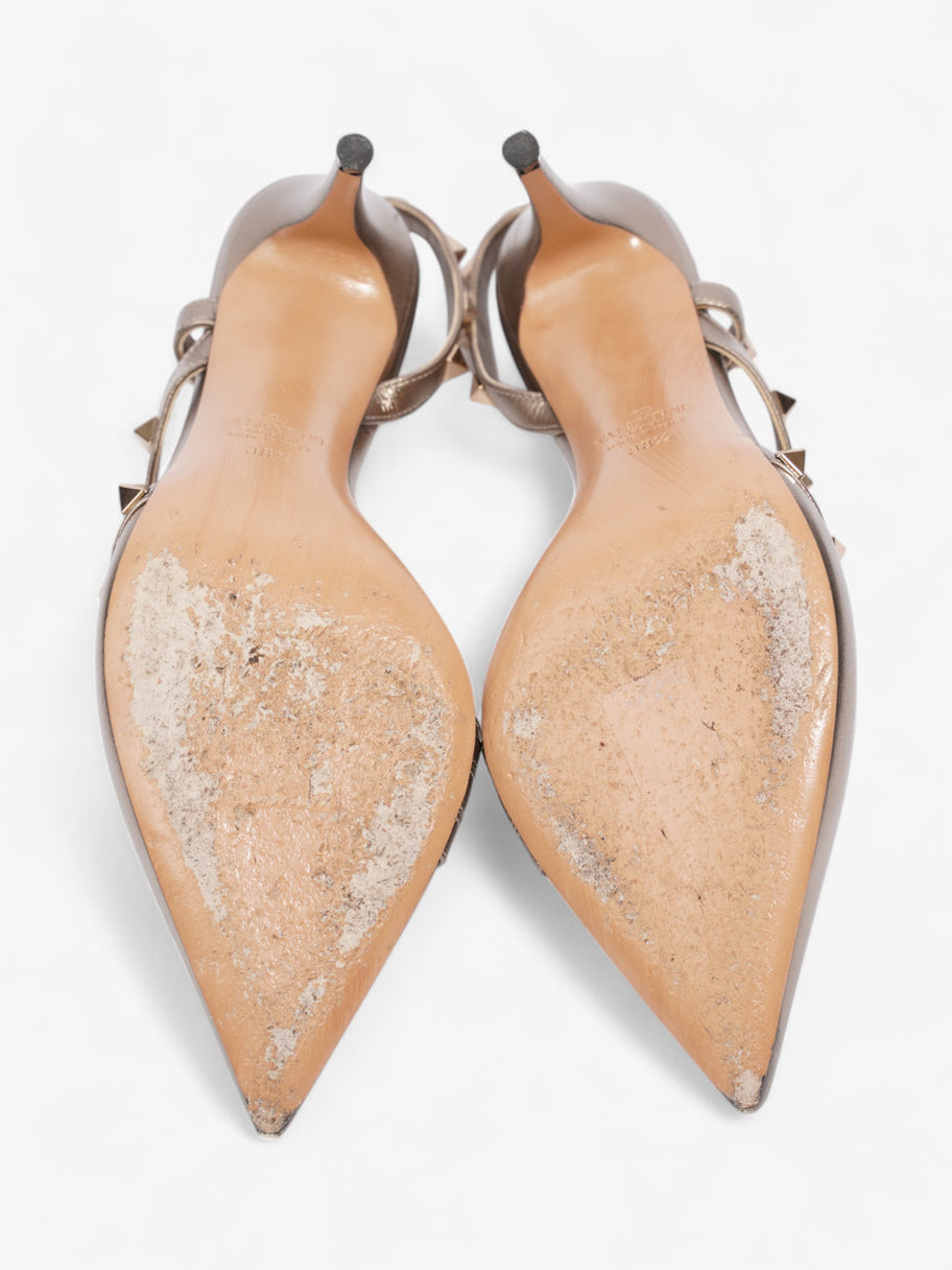 Valentino Rockstud Heels 80 Gold Leather EU 38.5 UK 5.5 Image 7