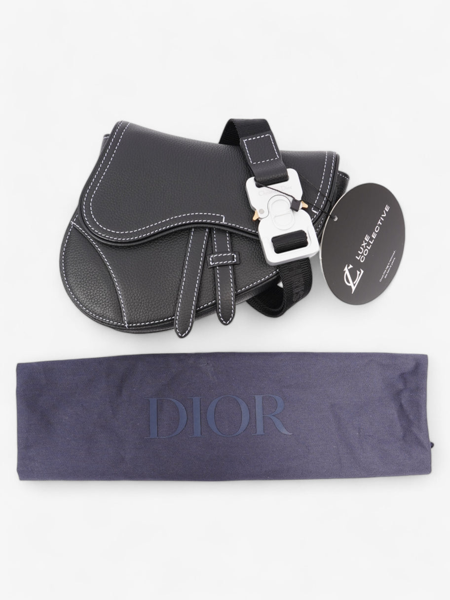 Saddle Belt Bag Black Calfskin Leather Image 9