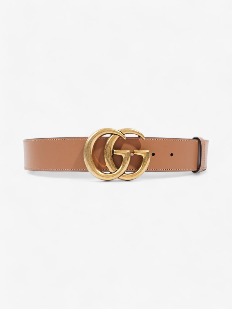  Gucci GG Marmont Wide Belt Brown  Leather 80cm 32