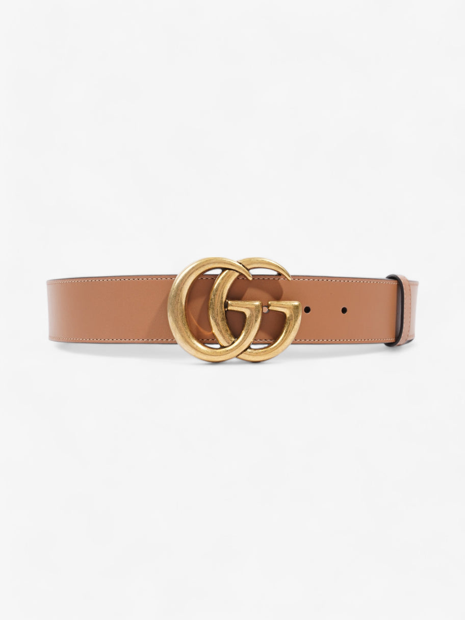 Gucci GG Marmont Wide Belt Brown  Leather 80cm 32