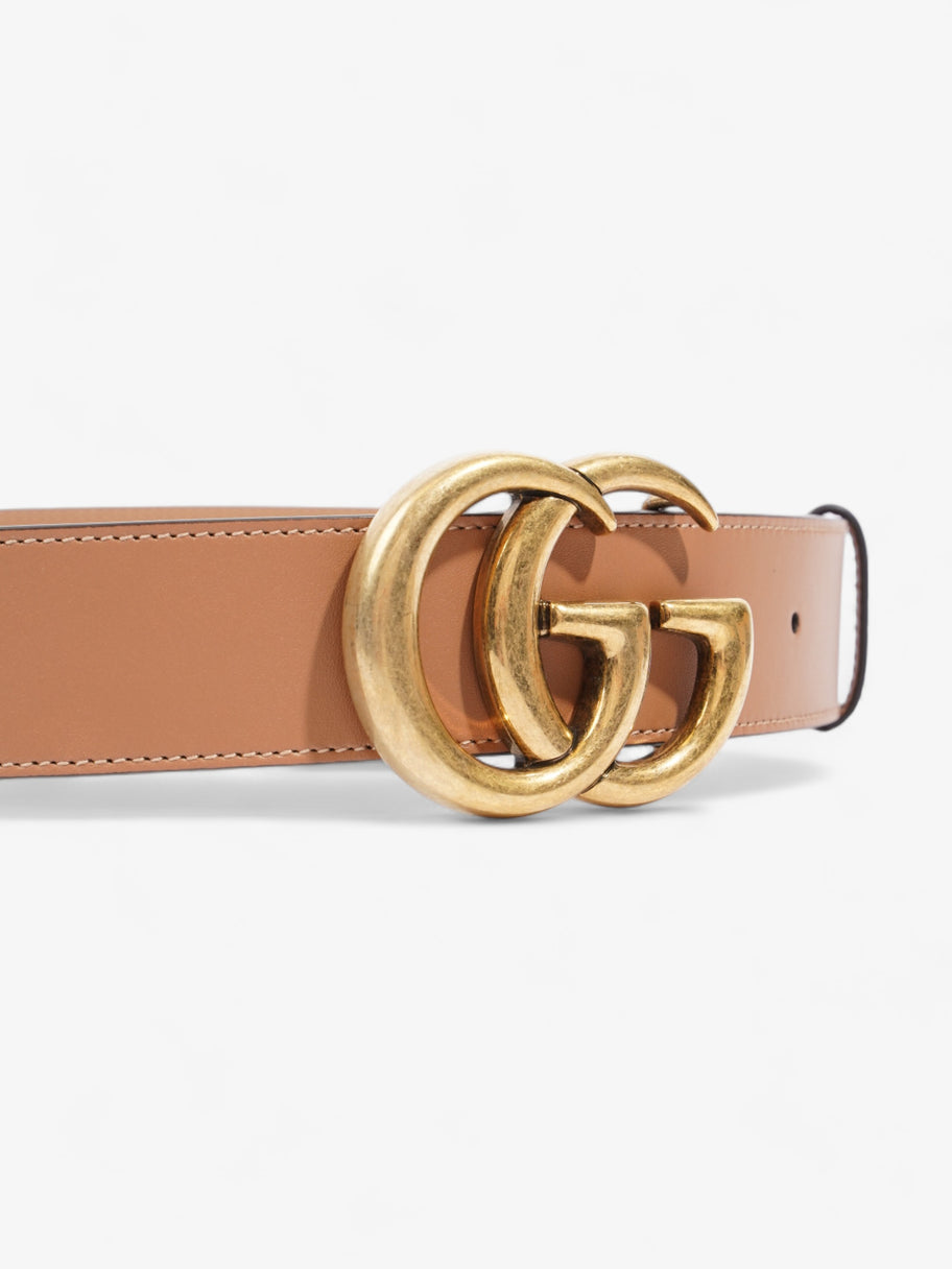 Gucci GG Marmont Wide Belt Brown  Leather 80cm 32