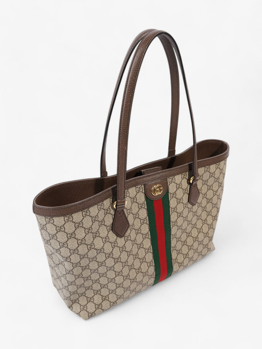 Gucci Ophelia Tote GG Supreme / Brown / Green Coated Canvas Medium Image 7