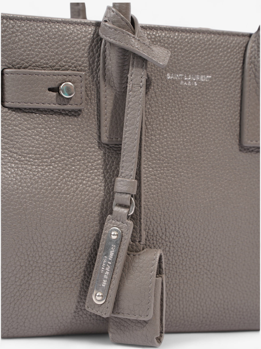 Sac De Jour Grey Grained Leather Nano Image 8