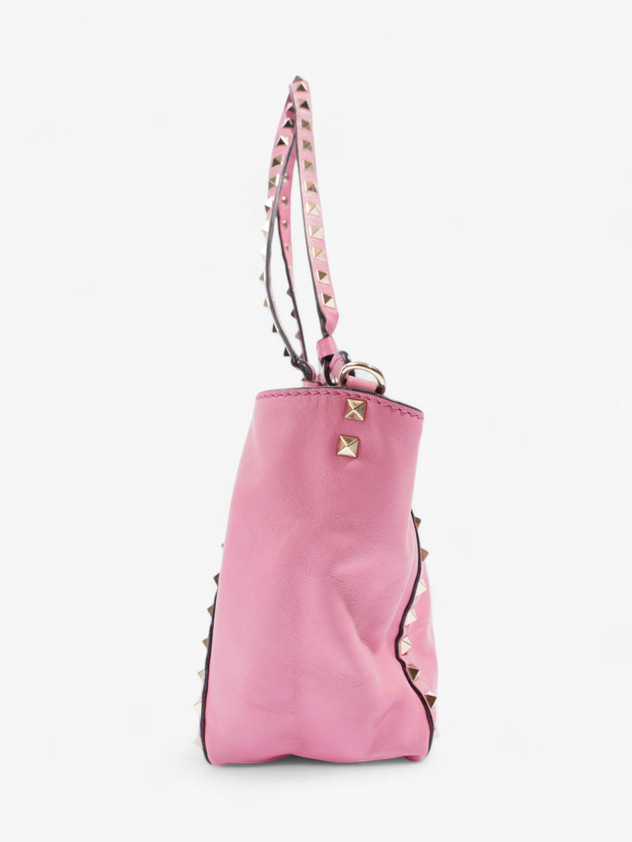 Valentino Rockstud Tote Pink Leather Small Image 3