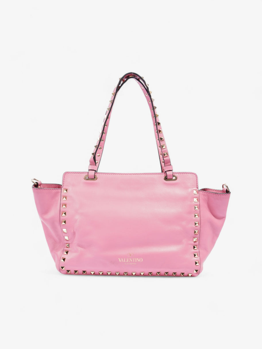 Valentino Rockstud Tote Pink Leather Small Image 4