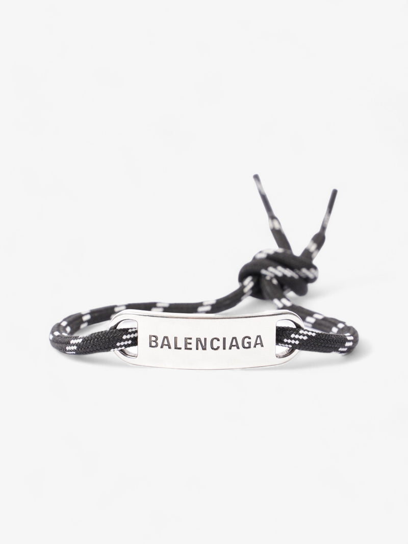  Balenciaga Plate Bracelet Black / White Cotton