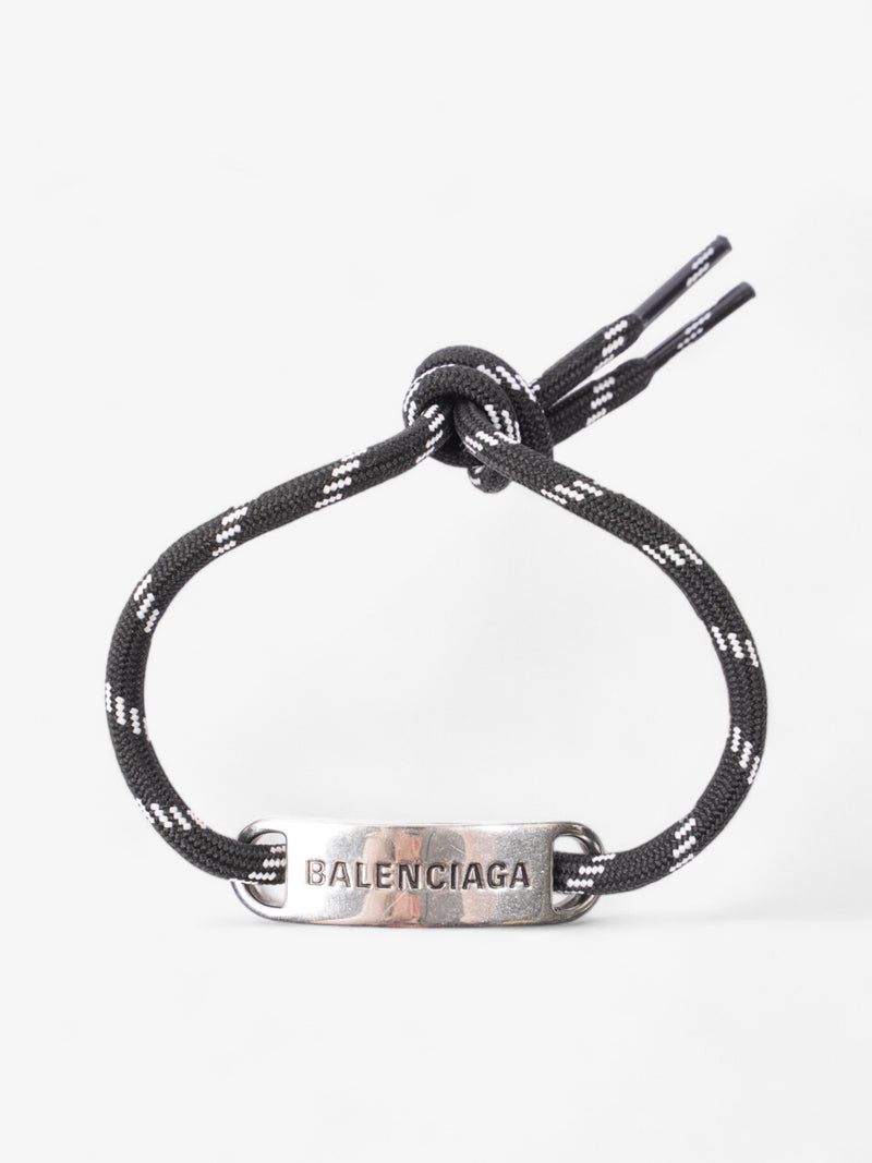  Balenciaga Plate Bracelet Black / White Cotton