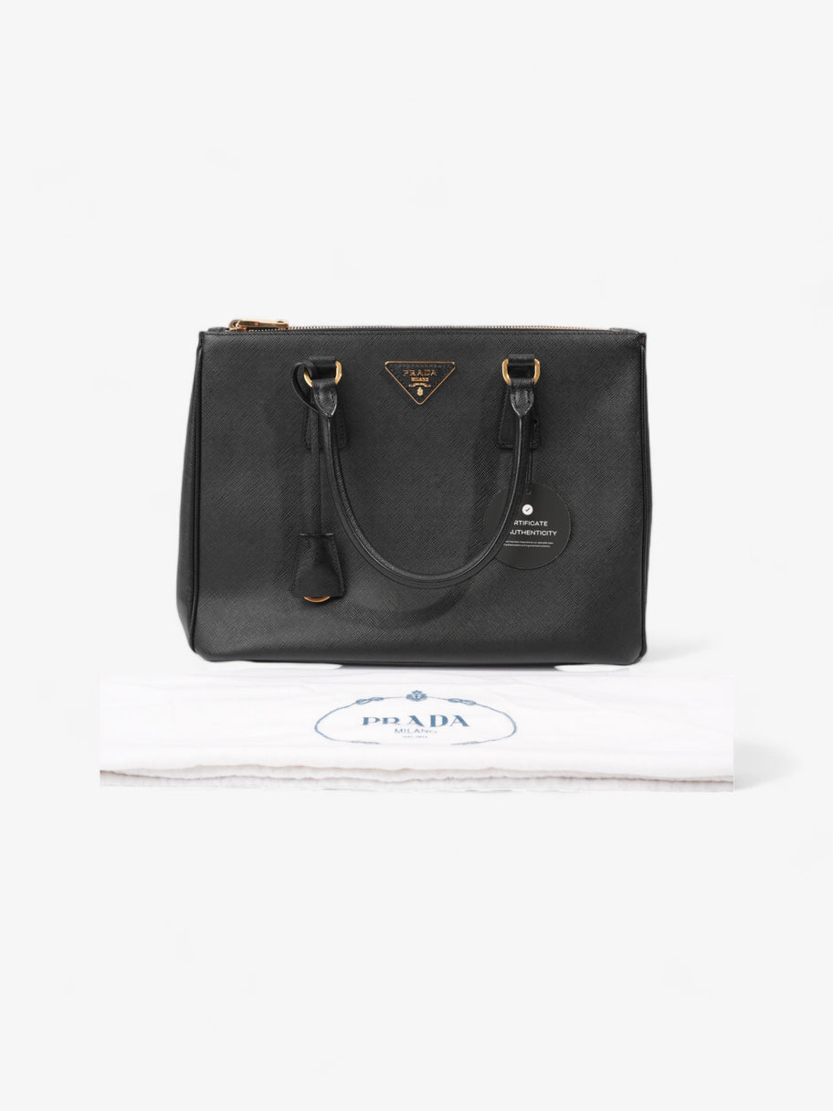 Prada Galleria Double Zip Tote Black Saffiano Leather Image 11