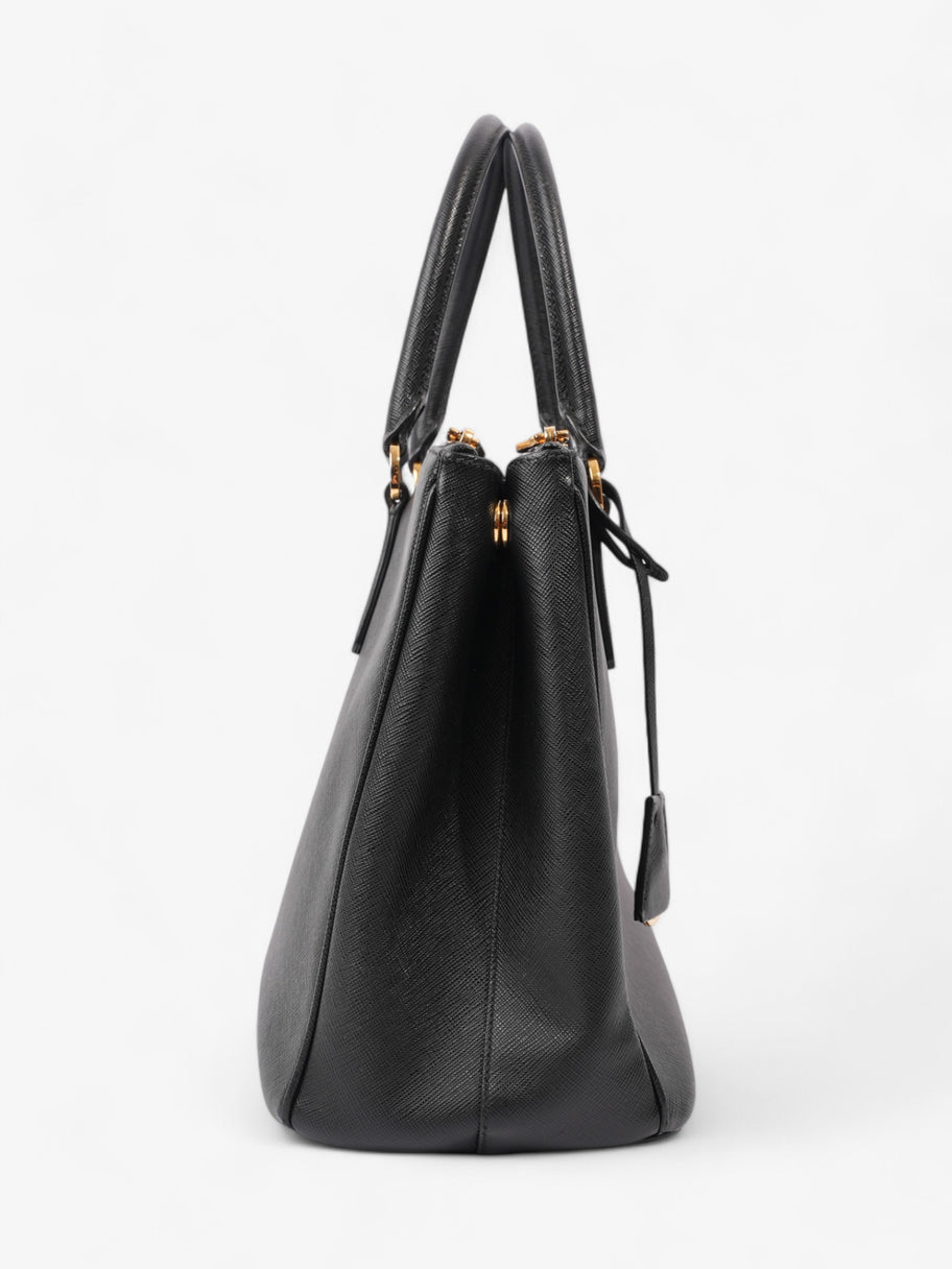 Prada Galleria Double Zip Tote Black Saffiano Leather Image 5