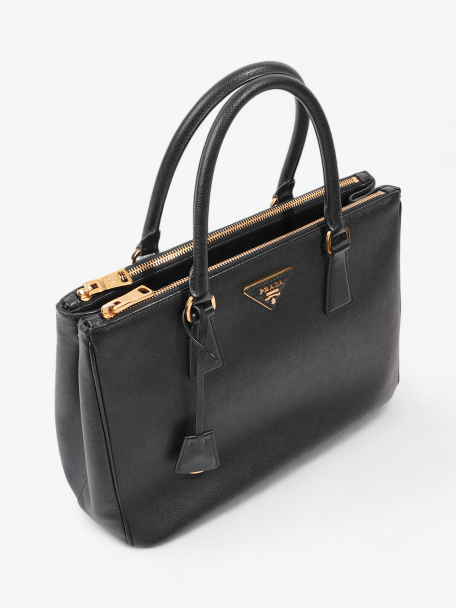 Prada Galleria Double Zip Tote Black Saffiano Leather Image 7