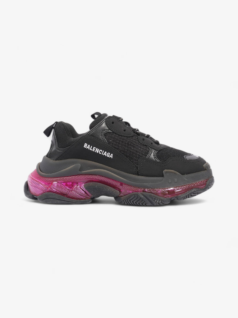  Balenciaga Triple S Black / Purple Clear Sole Mesh EU 41 UK 7