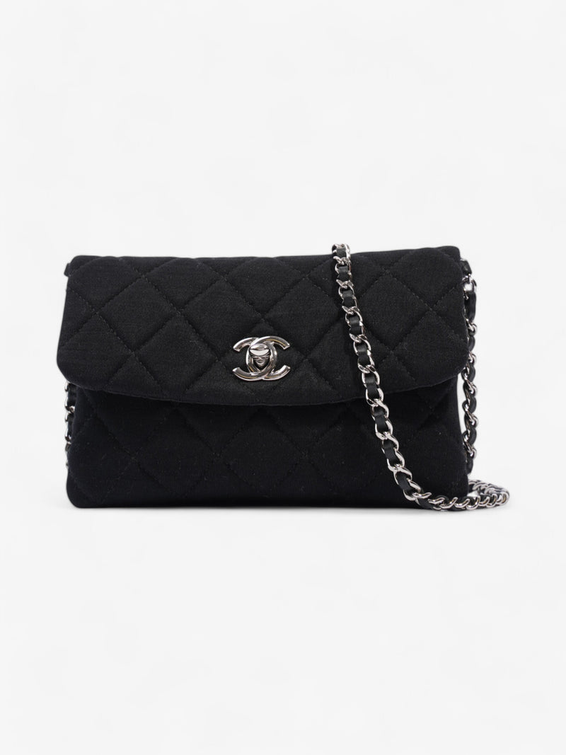  Chanel CC Flap Bag Black Cotton Mini