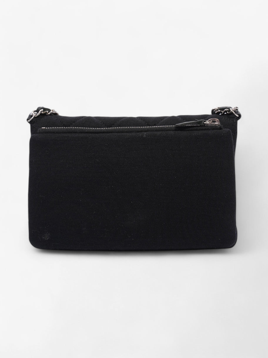 Chanel CC Flap Bag Black Cotton Mini Image 3