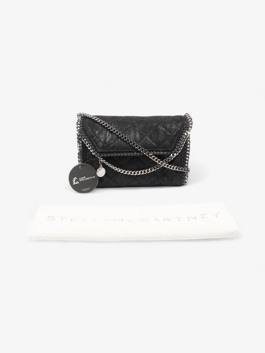 Stella McCartney Falabella Wallet Crossbody Bag Black Vegan Fabric Image 8