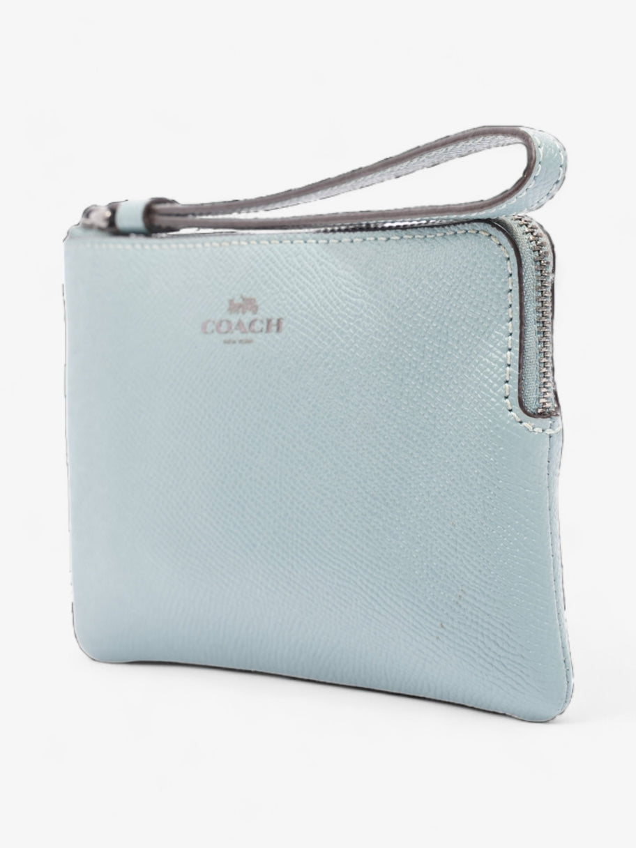 Coach Wristlet Duck Egg Blue Grained Leather Image 2