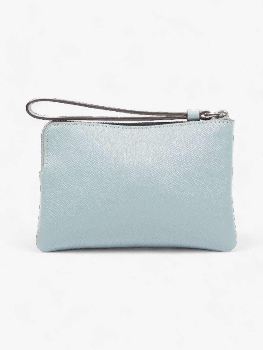 Coach Wristlet Duck Egg Blue Grained Leather Image 3