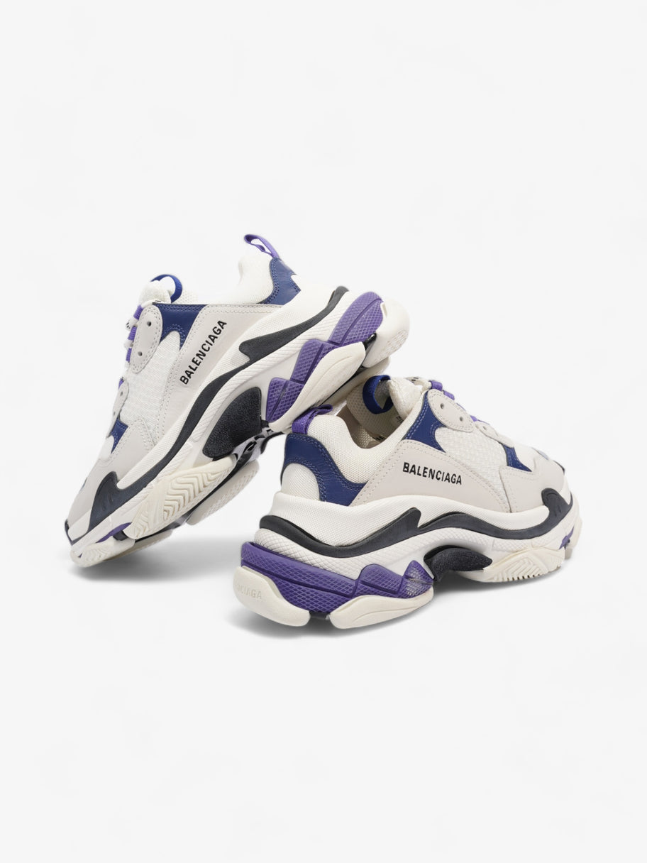 Balenciaga Triple S White Blue Violet Mesh EU 39 UK 6 Luxe Collective