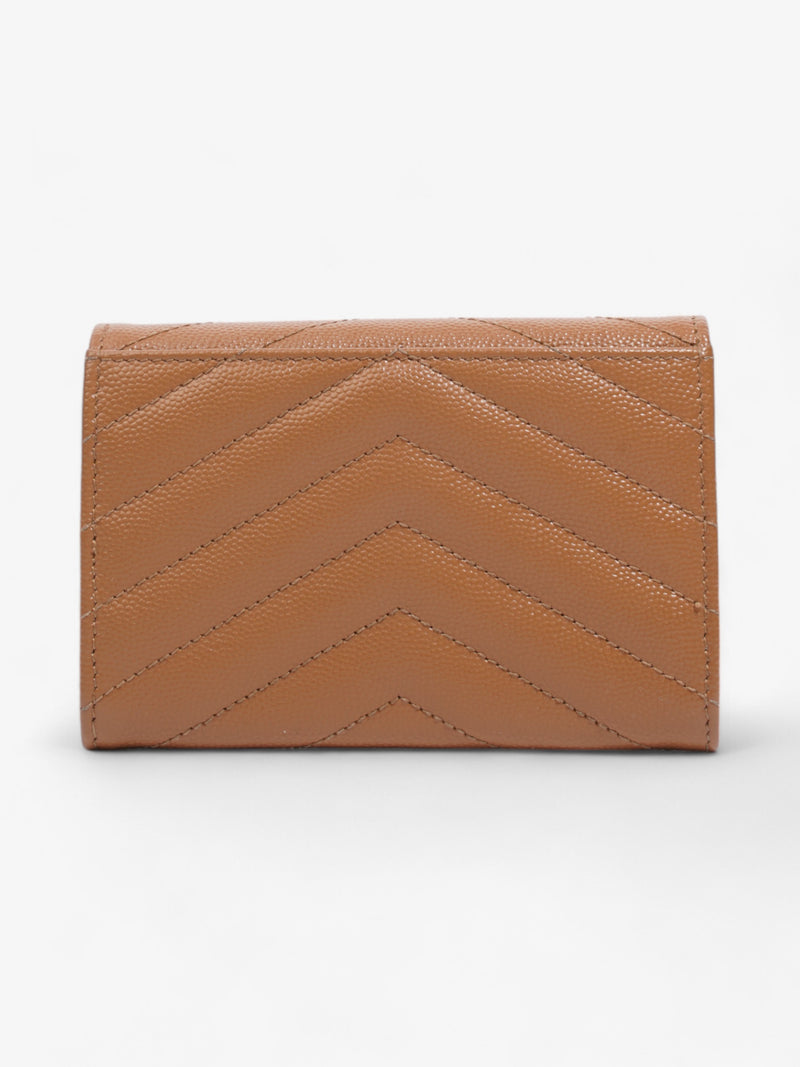  Saint Laurent Monogram Envelope Wallet Dune Grained Leather Small