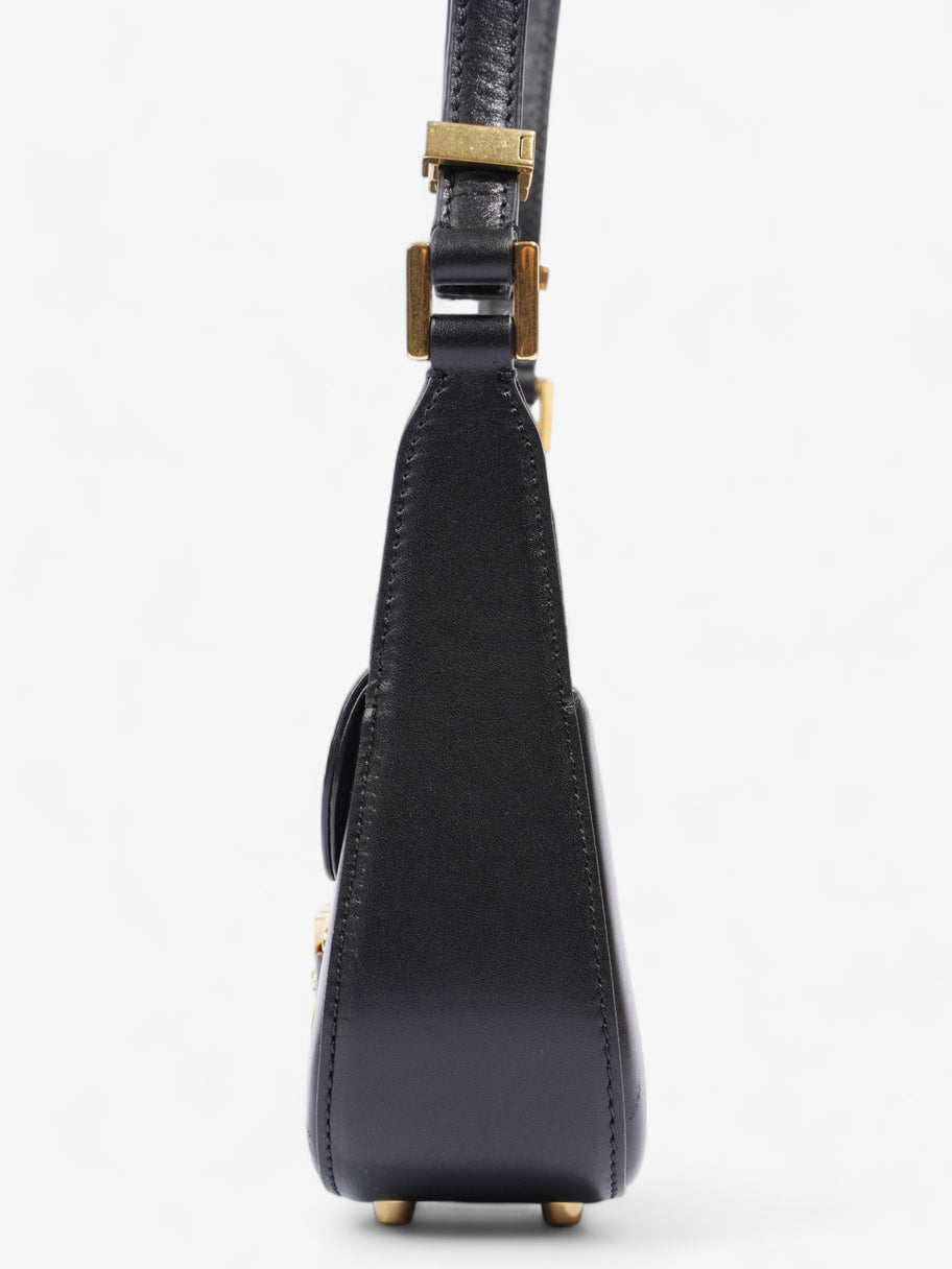 VLogo Chain Shoulder Black Leather Image 4