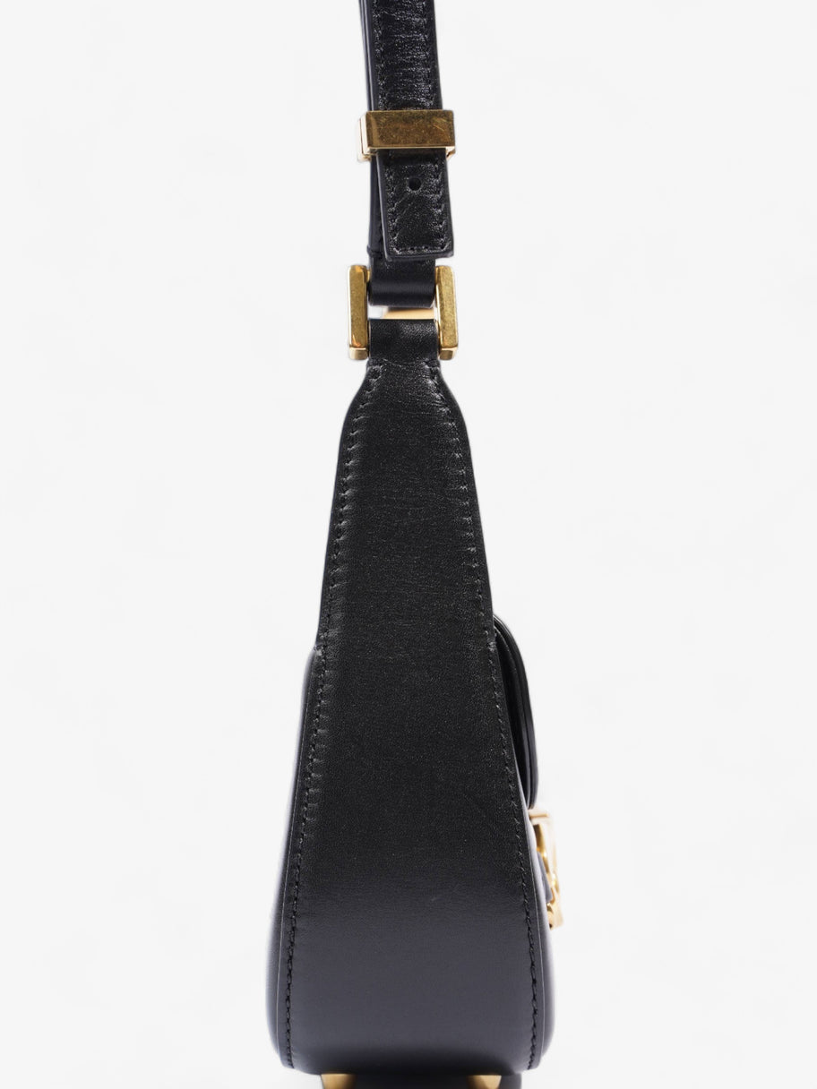 VLogo Chain Shoulder Black Leather Image 9