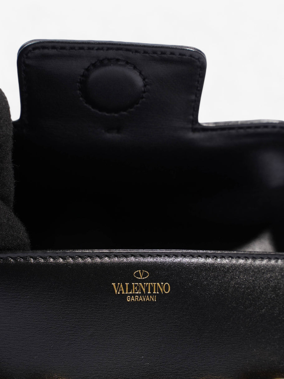 VLogo Chain Shoulder Black Leather Image 5