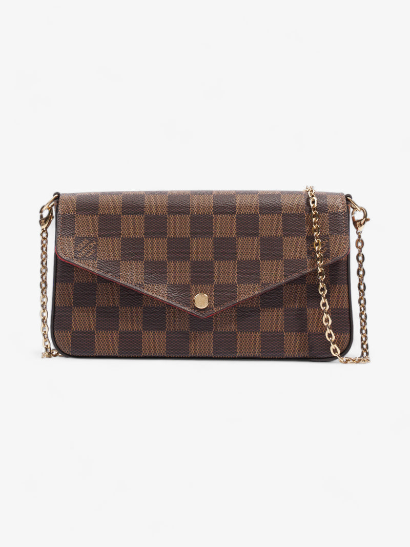  Louis Vuitton Felicie Pochette Damier Ebene Coated Canvas