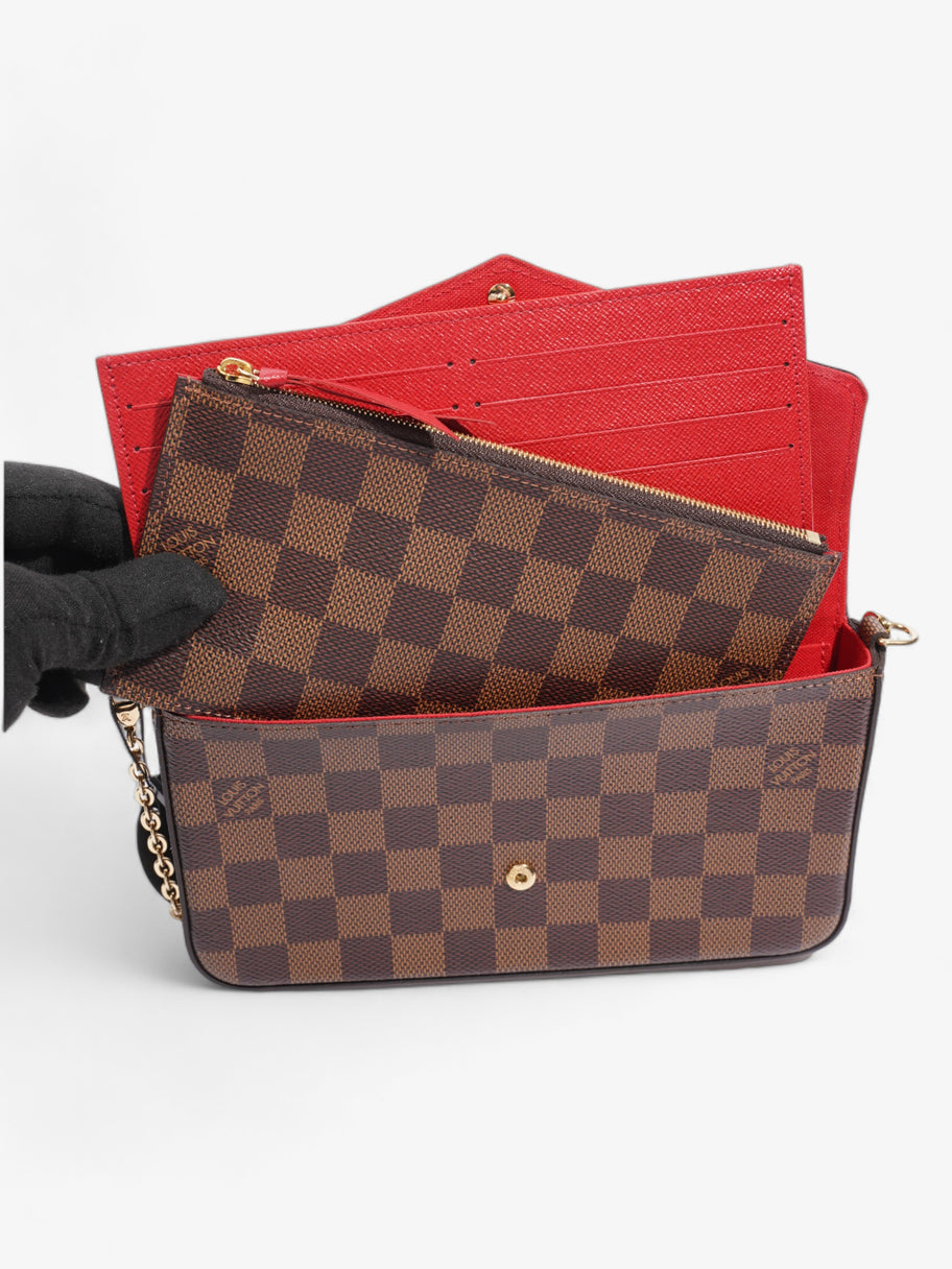 Louis Vuitton Felicie Pochette Damier Ebene Coated Canvas Image 8