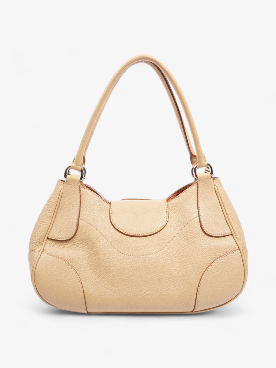 Prada Buckle Flap Beige Leather Image 4