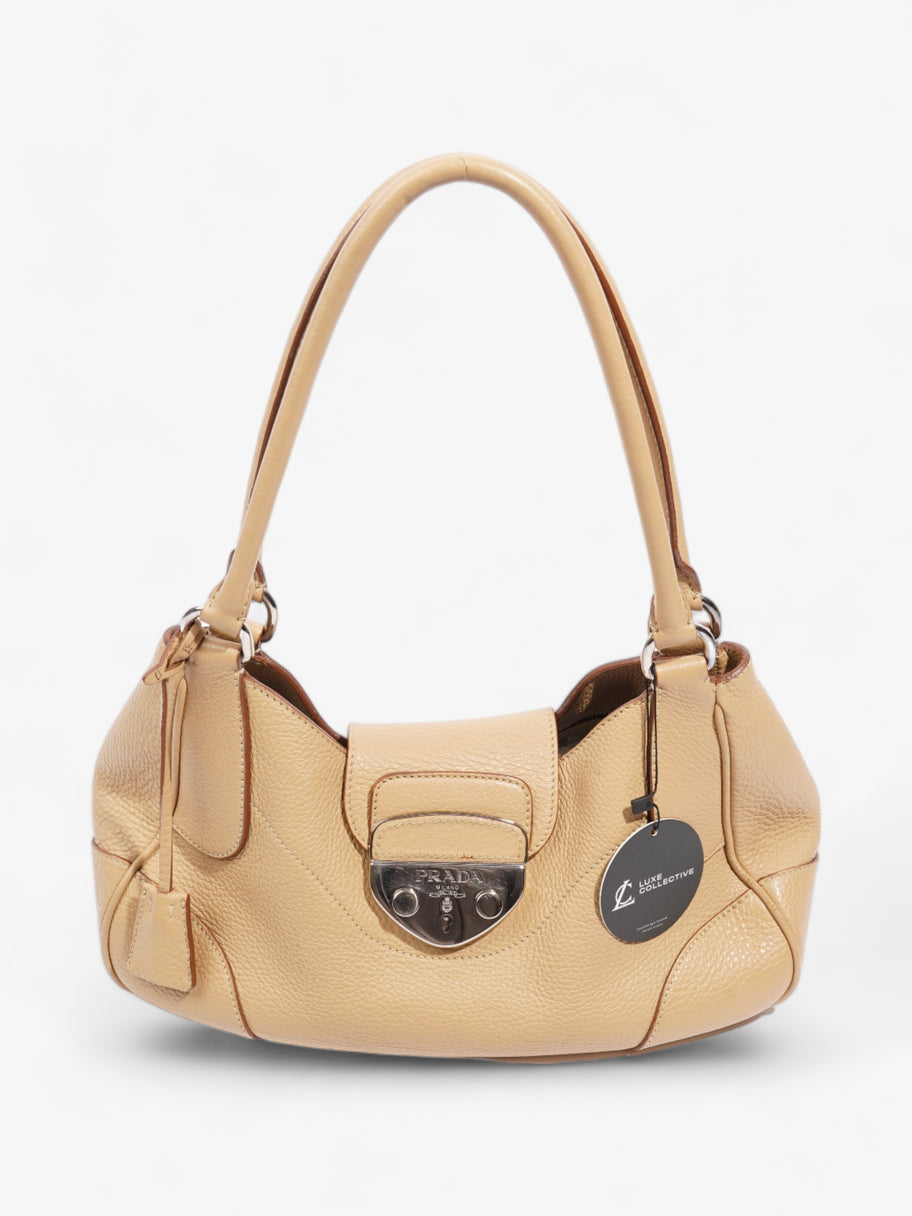 Prada Buckle Flap Beige Leather Image 10