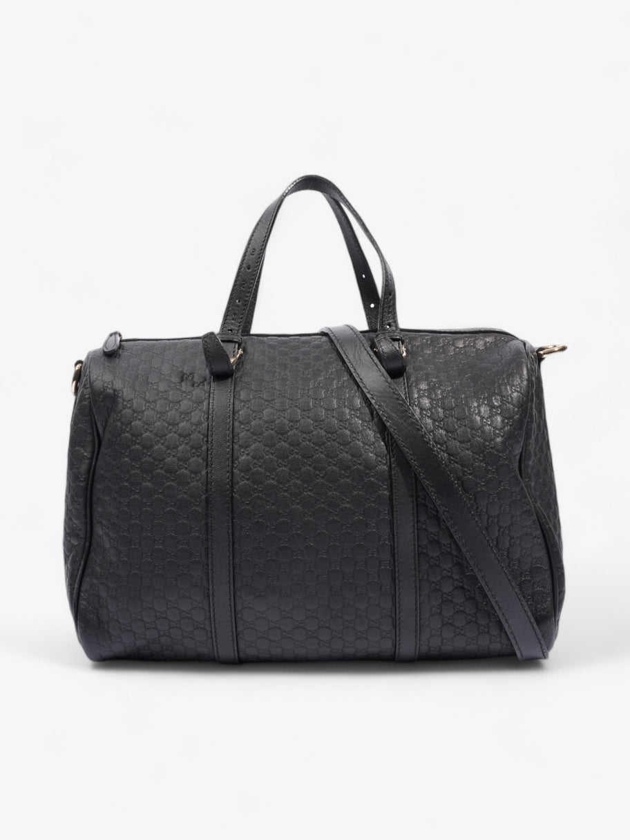 Gucci Boston Bag Microguccissima Black Leather Image 1