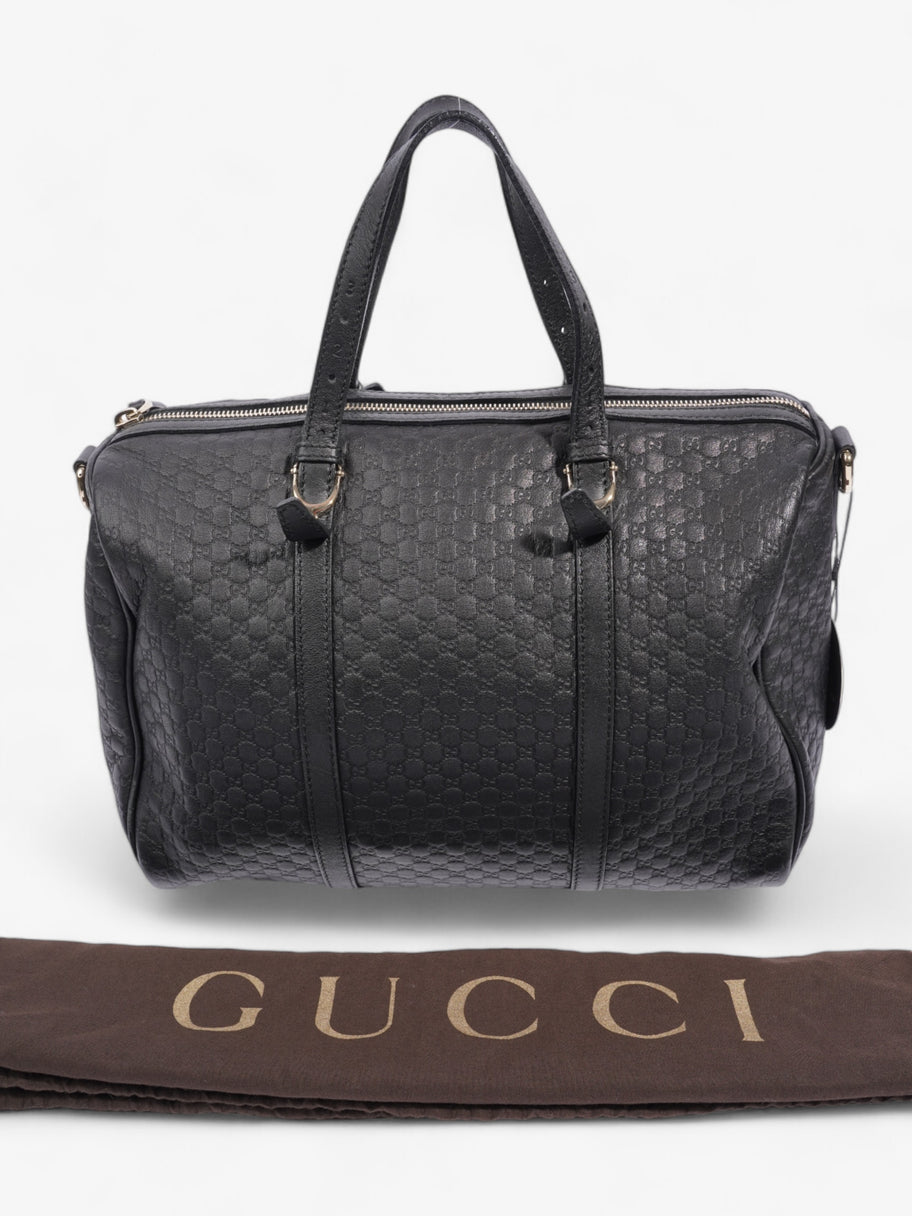 Gucci Boston Bag Microguccissima Black Leather Luxe Collective