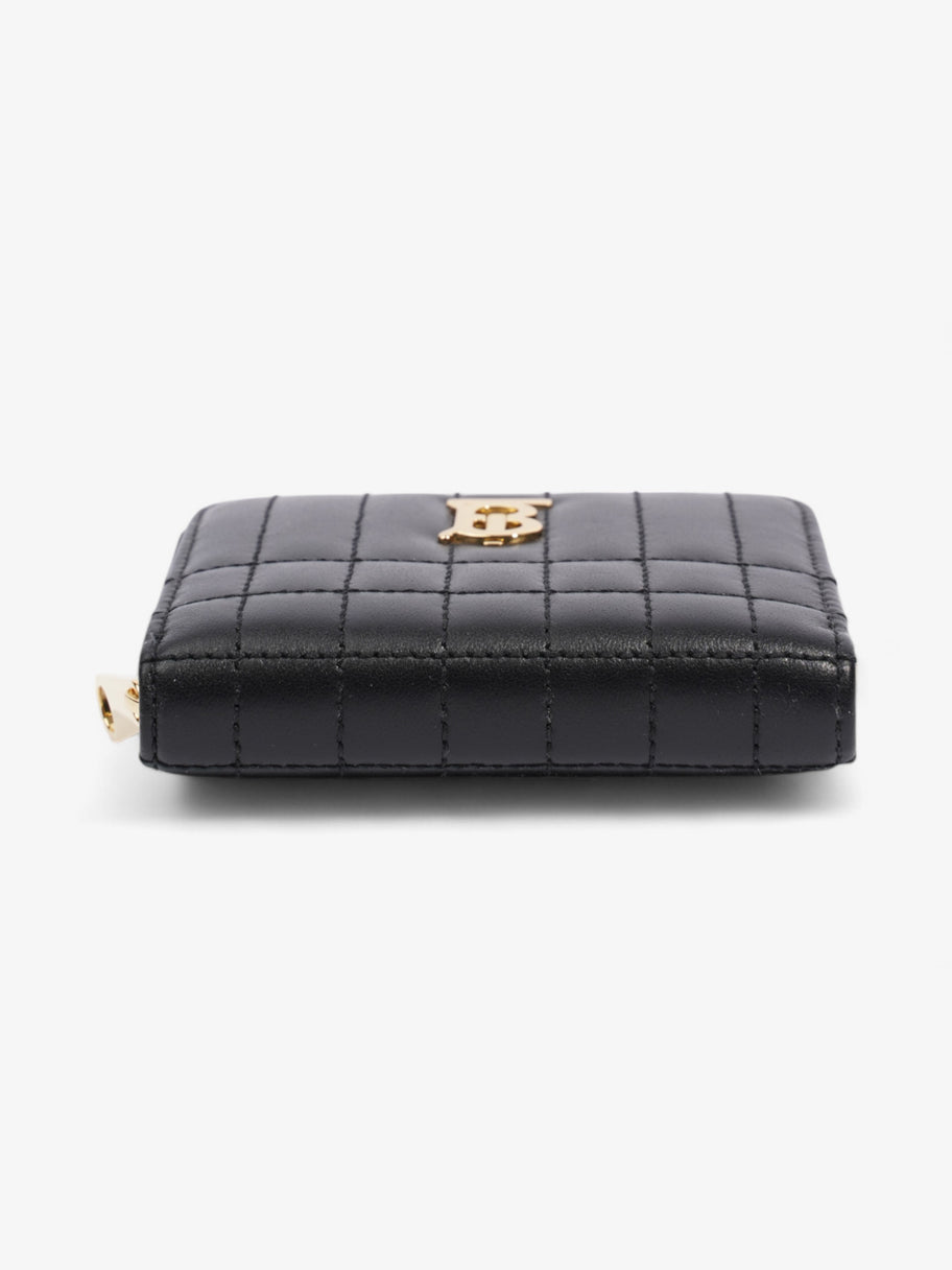 Burberry Lola Zip Wallet Black / Gold Lambskin Leather Mini Image 5