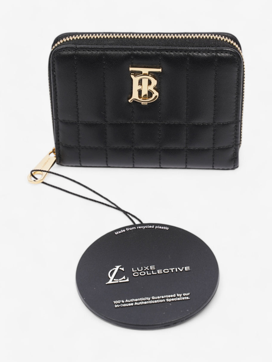 Burberry Lola Zip Wallet Black / Gold Lambskin Leather Mini Image 7